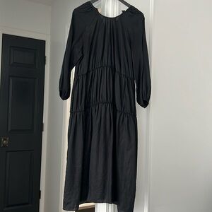 DISSH BLACK LINEN LONG DRESS 10